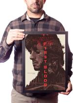 Poster Com Moldura A3 Rambo Fisrt Blood