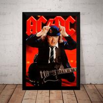 Poster Com Moldura Acdc Angus Young Rock Quadro Poster Com Moldura Acdc Angus Young Rock Quadro