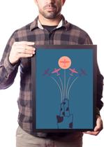 Poster Com Moldura Arte Minimalista Gatos Poster Com Moldura Arte Minimalista Gatos