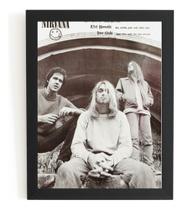 Poster Com Moldura Nirvana Grunge Quadro