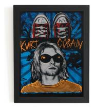 Poster Com Moldura Nirvana Kurt Cobain Arte Quadro