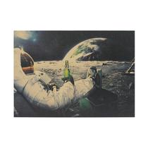 Pôster com pintura Apollo Moon Landing Retro 51,5x36cm Pôster com pintura Apollo Moon Landing Retro 51,5x36cm