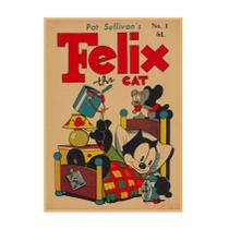 Pôster com pintura de desenho animado retrô Felix the Cat 29,7x42cm Pôster com pintura de desenho animado retrô Felix the Cat 29,7x42cm