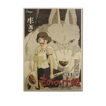 Pôster com pintura de parede Princess Mononoke Anime Art 51,5x36cm