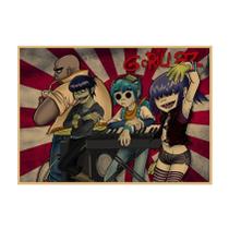 Pôster com pintura em papel Gorillaz Vintage Music 29.7x42cm Pôster com pintura em papel Gorillaz Vintage Music 29.7x42cm