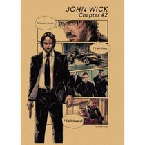 Pôster com pintura em papel vintage de John Wick Movie 30x42cm Pôster com pintura em papel vintage de John Wick Movie 30x42cm