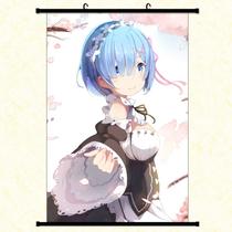 Pôster de anime com pintura de parede Re Zero Rem 40x60cm Pôster de anime com pintura de parede Re Zero Rem 40x60cm