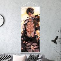 Pôster de arte de parede Attack on Titan Levi Ackerman 30x75cm Pôster de arte de parede Attack on Titan Levi Ackerman 30x75cm