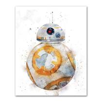 Poster de arte de parede com imagem BB8 Anime Art 30x40cm Papel