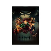 Pôster de arte de parede com imagem Demon Slayers Anime 50,5 x 35 cm