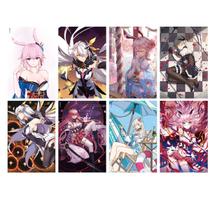 Pôster de arte de parede decorativa Honkais impacts Retro Anime