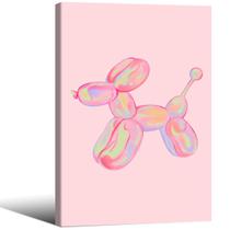 Pôster de arte de parede Heltrappe Funny Cute Balloon Dog rosa 40x60cm