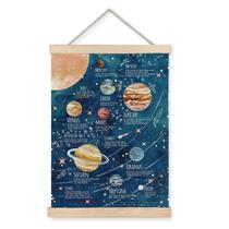 Poster de arte de parede LUVADIAN Solar System com moldura de cabide 30x40cm