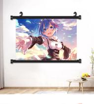 Pôster de arte de parede pendurado em espiral Re: Zero Rem 40x60cm Pôster de arte de parede pendurado em espiral Re: Zero Rem 40x60cm