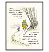 Pôster de arte de parede Winnie Pooh Always Remember 28x36cm Pôster de arte de parede Winnie Pooh Always Remember 28x36cm