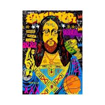 Pôster De Arte De Rua Estética Mona Lisa Salvator Graffiti Música Nórdica Pop Em Lona Para Decoração