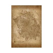 Pôster De Arte Em Tela Do Mapa Do Jogo Skyrim Morrowind Arena, Decoração Para Casa
