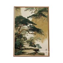 Pôster De Arte Em Tela Estilo Asiático Com Tigre Japonês, Peixe Koi, Sapo E Grou Para Decoração De