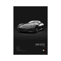 Pôster De Carros De Luxo Super Esportivos Preto E Branco Da Itália F40 GTO GTB Impressão Em Lona
