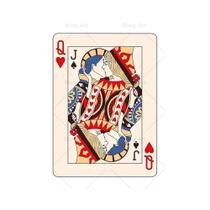 Pôster De Cartas De Baralho Queen of Hearts Jack, Pintura Vibrante Em Tela Para Arte De Parede Para