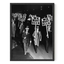 Pôster de cerveja vintage HAUS AND HUES 'We Want Beer' 30x40cm