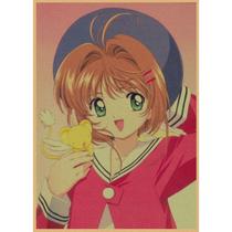 Pôster de decoração de parede Cardcaptors Sakura Retro Anime 50x70cm