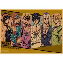 Pôster de decoração de parede Jojos Bizarres Adventures Retro Anime