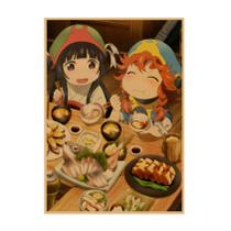 Pôster de papel Kraft vintage Hakumei e Mikochi 29,7x42cm Pôster de papel Kraft vintage Hakumei e Mikochi 29,7x42cm