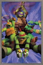 Pôster de parede Trends International Nickelodeon Teenage Mutant Ninja Turtles Team com moldura 60x90cm