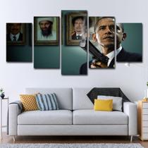 Pôster de pintura de parede em tela Barack Obama Anime 5 painéis