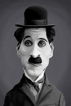 Pôster de pintura de parede em tela Charlie Chaplin Anime 40x60cm