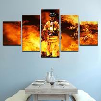 Pôster de pintura de parede em tela Fire Fighters Anime 5 Panels Pôster de pintura de parede em tela Fire Fighters Anime 5 Panels