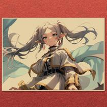 Pôster de pintura em ferro Frieren Retro Kraft Paper Anime 20x30cm Pôster de pintura em ferro Frieren Retro Kraft Paper Anime 20x30cm