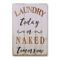 Pôster de pintura em ferro Retro Laundry Today or Naked Tomorrow Pôster de pintura em ferro Retro Laundry Today or Naked Tomorrow