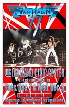 Pôster de show réplica do Van Halen 1982 28 x 43 cm Pôster de show réplica do Van Halen 1982 28 x 43 cm