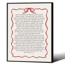 Pôster de verso bíblico cristão de Jesus com arte de parede em tela 30x40cm