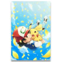 Poster Decorativo 42Cm X 30Cm A3 Brilhante Pokémon Pikachu 8