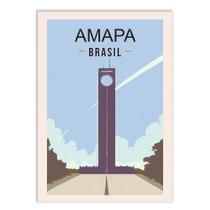 Poster Decorativo Amapá Brasil Estados Viagem Decoração