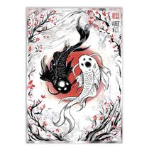 Poster Decorativo Carpas Yin Yang Dualidade Tao Japão