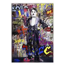 Poster Decorativo Charles Chaplin Estilo Grafite Pop Art