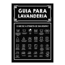 Poster Decorativo Guia Etiquetas De Roupa Lavanderia Decoração