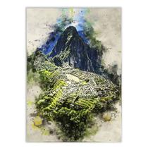 Poster Decorativo Machu Picchu Turismo Peru Pintura - Bhardo