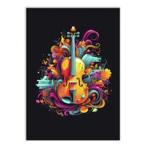 Poster Decorativo Violino Instrumento Musical Decoração - Bhardo