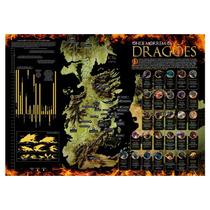 Pôster Dragões Game of Thrones 50cm x 70cm sem dobras