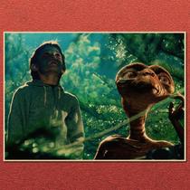 Pôster E.T. the Extra-Terrestrial com impressão artística vintage 20x30cm