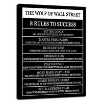 Pôster em tela Arte de parede motivacional O lobo de Wall Street