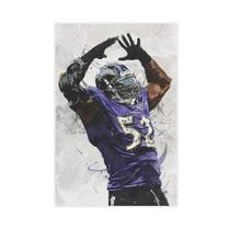 Pôster em tela, decoração de parede, Ray Lewis Football, 30x45cm
