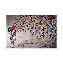 Pôster Em Tela HD Abstrato 'Borboleta' De Banksy, Arte Moderna Para Sala De Estar, Pintura De Mural