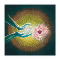 Pôster Encantos da Natureza Divina - religião - Flor encantada, 50x50cm - pronta entrega