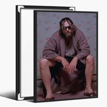 Pôster engraçado do filme de banheiro The Big Lebowski 40x60cm emoldurado